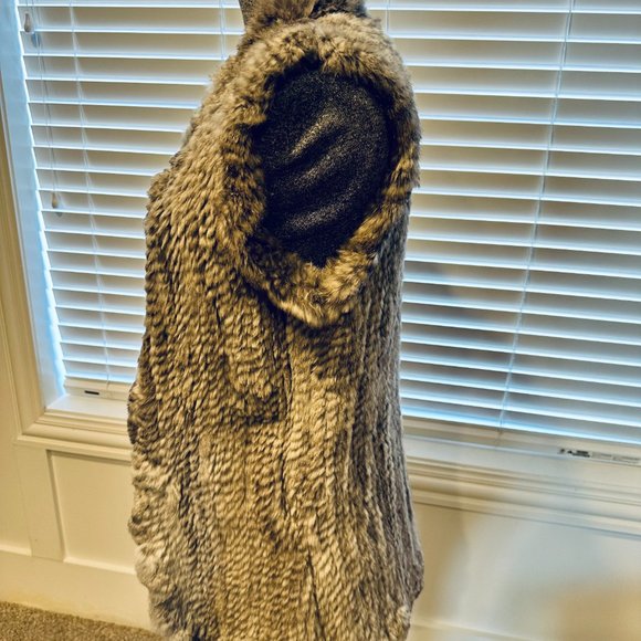 Rabbit Fur Grey Vest | Size S - Picture 3 of 5